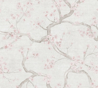 Galerie Horizon Beige Cherry Blossom A4 Wallpaper Sample from B&Q