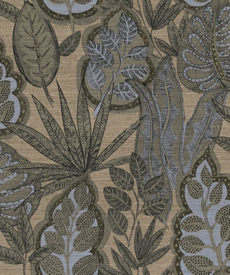 Galerie Flourish Bronze Tree Leaf A4 Wallpaper Sample Fl61115 from B&Q