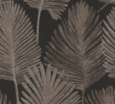 Galerie Horizon Brown Palm Leaf A4 Wallpaper Sample from B&Q