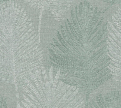 Galerie Horizon Green Palm Leaf A4 Wallpaper Sample from B&Q