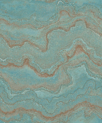 Galerie Welcome Home Green Water Marble A4 Wallpaper Sample from B&Q