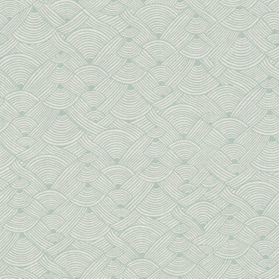 Galerie Fusion Green Geo Swirl Motif A4 Wallpaper Sample from B&Q