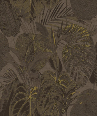 Galerie Flourish Bronze Tree Leaf A4 Wallpaper Sample Fl61157 from B&Q