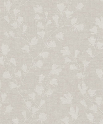 Galerie Fusion Cream Floral Trail Motif A4 Wallpaper Sample from B&Q