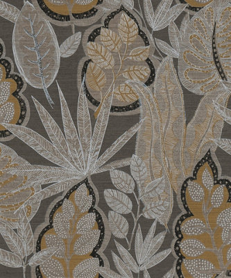 Galerie Flourish Bronze Tree Leaf A4 Wallpaper Sample Fl61113 from B&Q
