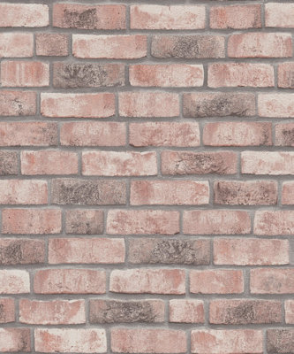 Galerie Pink Weathered Walls Motif A4 Wallpaper Sample from B&Q