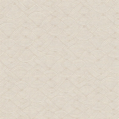 Galerie Fusion Beige Geo Swirl Motif A4 Wallpaper Sample from B&Q