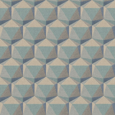 Galerie Fusion Blue Geometric Motif A4 Wallpaper Sample from B&Q