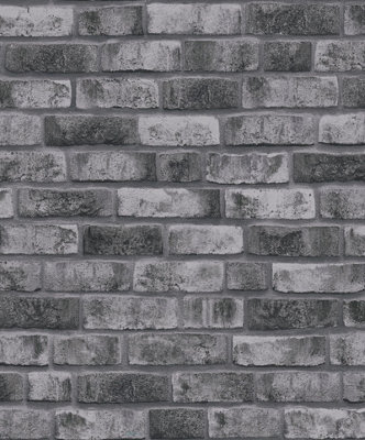 Galerie Silver Grey Weathered Walls Motif A4 Wallpaper Sample from B&Q