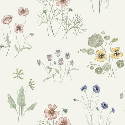Galerie Morgongava Green Petit Leaf Motif A4 Wallpaper Sample from B&Q