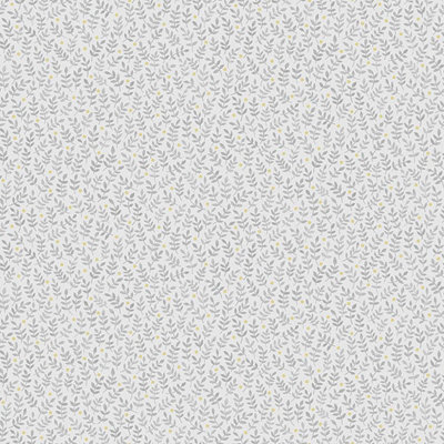 Galerie Morgongava White Petit Leaf Motif A4 Wallpaper Sample from B&Q