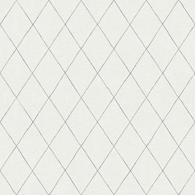Galerie Morgongava Silver Geometric Diamond A4 Wallpaper Sample from B&Q