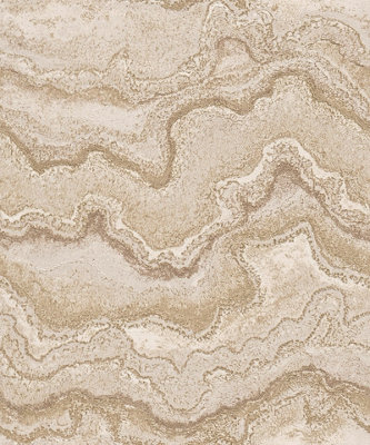 Galerie Welcome Home Gold Water Marble A4 Wallpaper Sample from B&Q