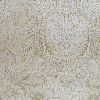 Galerie Tropical Collection Pine Nut Tahiti Inspired Damask A4 Wallpaper Sample from B&Q
