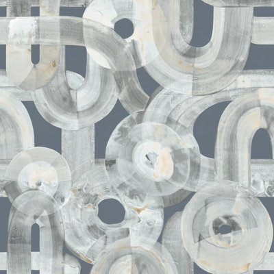 Galerie Salt Penello Poppy Seed Sheen Brush Dance Design A4 Wallpaper Sample from B&Q
