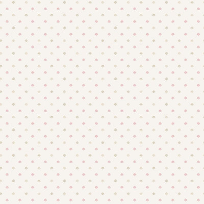 Galerie Miniatures 3 Pink Cream White Mini Fan Motif Smooth A4 Wallpaper Sample from B&Q