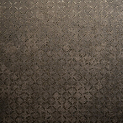Galerie Urban Classics Dark Brown Soho Metallic Industrial Grid A4 Wallpaper Sample from B&Q