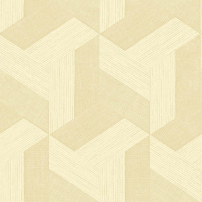 Galerie Synergy Beige Geometric A4 Wallpaper Sample from B&Q