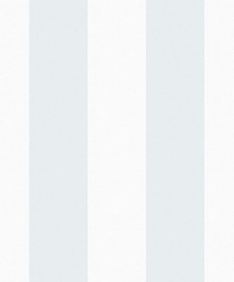 Galerie Heritage Blue Even Stripe A4 Wallpaper Sample from B&Q