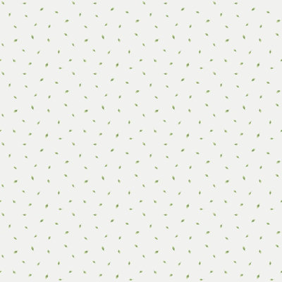 Galerie Miniatures 3 Green White Small Leaf Toss Smooth A4 Wallpaper Sample from B&Q