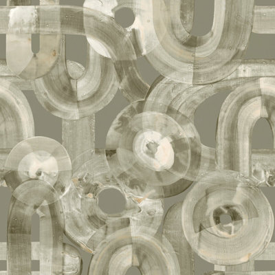 Galerie Salt Penello Sage Sheen Brush Dance Design A4 Wallpaper Sample from B&Q