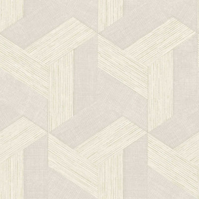 Galerie Synergy Beige Geometric A4 Wallpaper Sample from B&Q