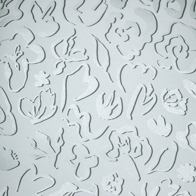 Galerie Salt Fiore Poppy Seed Metallic Flower Design A4 Wallpaper Sample from B&Q