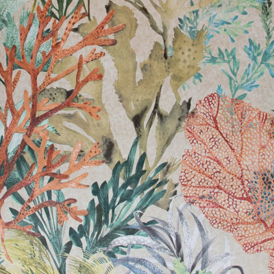Galerie Tropical Collection Coconut Bora Bora Coral Inspired A4 Wallpaper Samplel from B&Q