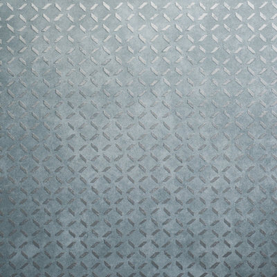 Galerie Urban Classics Steel Blue Soho Metallic Industrial Grid A4 Wallpaper Sample from B&Q