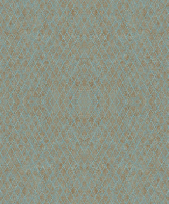 Galerie Odyssey Brown Blue Geometric Diamond A4 Wallpaper Sample from B&Q