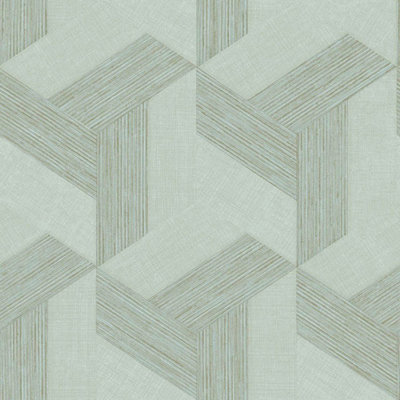 Galerie Synergy Blue Geometric A4 Wallpaper Sample from B&Q