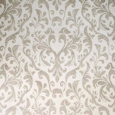 Galerie Urban Classics Cream Gold Notting Hill Metallic Loft Damask A4 Wallpaper Sample from B&Q