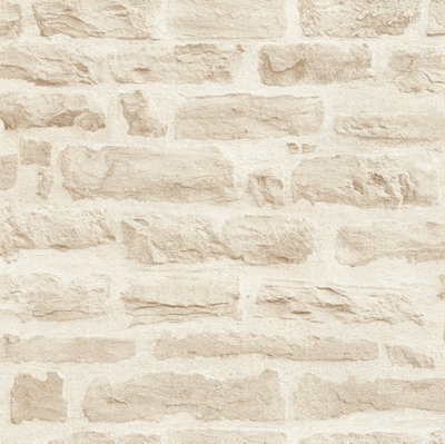 Galerie Beige Rocky Retreat Motif A4 Wallpaper Sample from B&Q