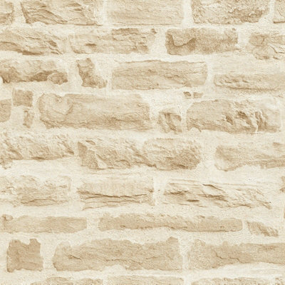 Galerie Beige Rocky Retreat Motif A4 Wallpaper Sample from B&Q