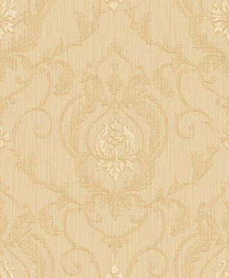 Galerie Ornamenta 2 Gold Ornamenta Medallion Embossed A4 Wallpaper Sample from B&Q
