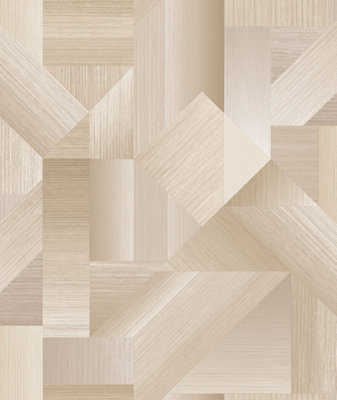 Galerie Texstyle Beige Shape Shifter A4 Wallpaper Sample from B&Q