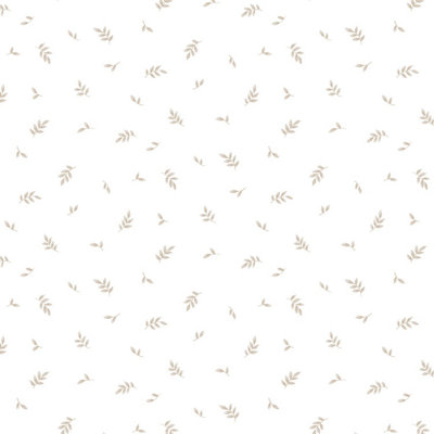 Galerie Kitchen Style 3 Beige Leaf Toss Smooth A4 Wallpaper Sample from B&Q