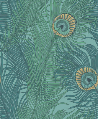 Galerie Enchanted Descartes Emerald A4 Wallpaper Sample from B&Q