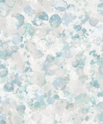 Galerie Atmosphere Aqua Bubble Up Smooth A4 Wallpaper Sample from B&Q