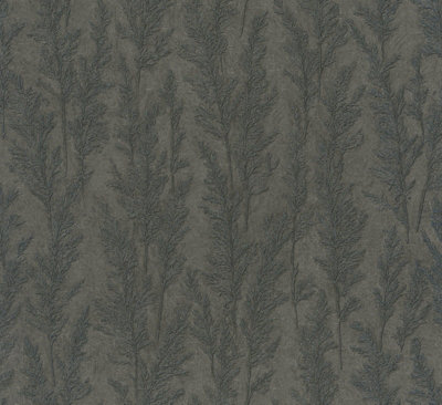 Galerie Natural Opulence Bronze Blue Feathery Tree A4 Wallpaper Sample from B&Q