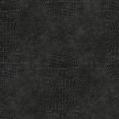 Galerie Natural Fx Black Crocodile Embossed A4 Wallpaper Sample from B&Q