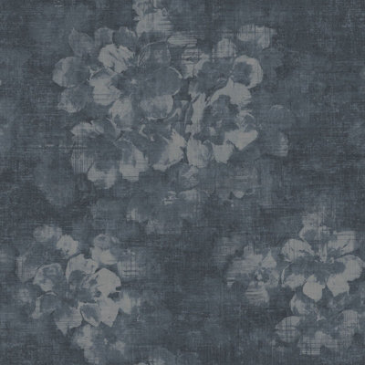 Galerie Atmosphere Blue Mystic Floral Smooth A4 Wallpaper Sample from B&Q