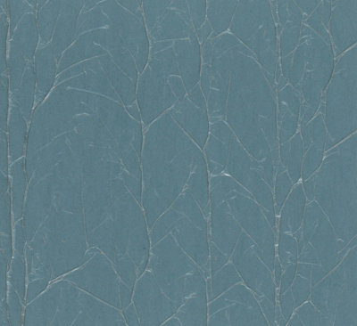 Galerie Natural Opulence Blue Paper Geo A4 Wallpaper Sample from B&Q