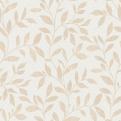 Galerie Utopia Cream Loose Leaf A4 Wallpaper Sample from B&Q
