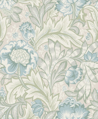 Galerie Arts And Crafts Gold Patterned A4 Wallpaper Sample from B&Q