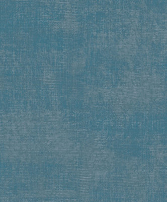 Galerie Atmosphere Turquoise Metallic Linen Smooth A4 Wallpaper Sample from B&Q
