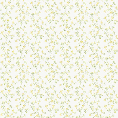 Galerie Miniatures 3 Yellow Floral A4 Wallpaper Sample from B&Q
