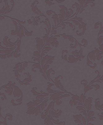 B&Q -  Emporium Purple Acanthus Trail Embossed A4 Wallpaper Sample