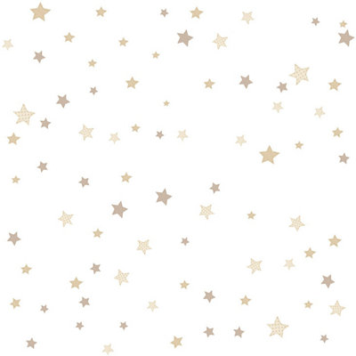 Galerie Little Explorers 2 Beige Stars A4 Wallpaper Sample from B&Q