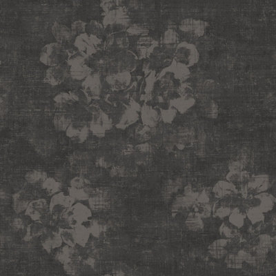 Galerie Atmosphere Charcoal Mystic Floral Smooth A4 Wallpaper Sample from B&Q
